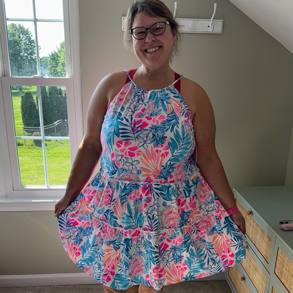Lilly Pulitzer Dresses & Skirts - Lilly Pulitzer Evalyn Dress Resort White Rainforest Retreat